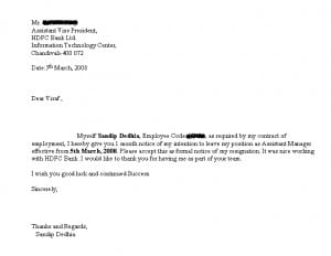 Resignation latter Resignation latter