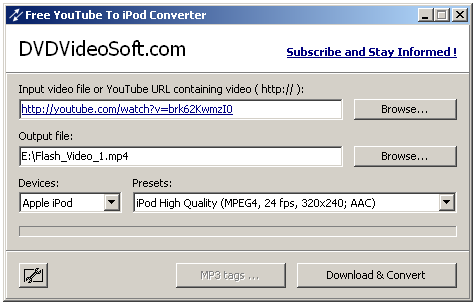 iPodにYouTubeコンバータ YouTube to iPod Converter