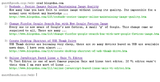 Goosh lecture Feed Goosh Reading Feed