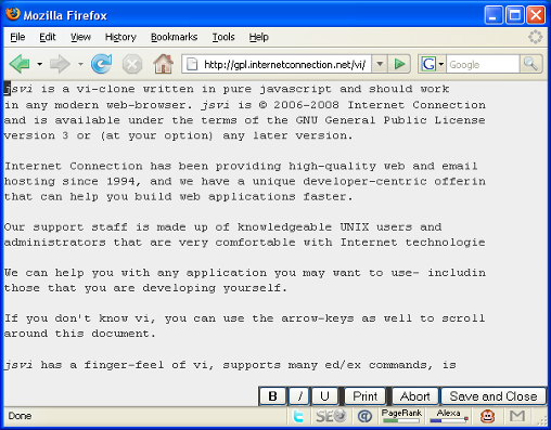 jsvi Online Vi Editor