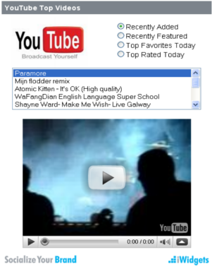 Sample Youtube Widget Sample Youtube Widget
