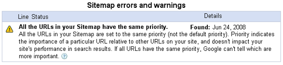 Google Webmaster Sitemap Priority Error Google Webmaster Sitemap Priority Error