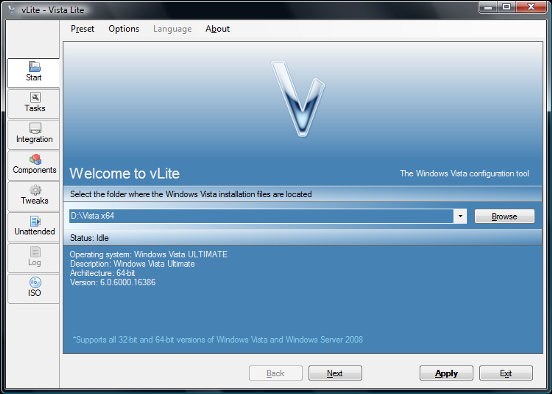 vLite home Screen vLite home Screen
