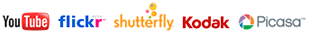 Youtube Flickr, Picasa, Shutterfly Kodak Youtube Flickr Shutterfly Kodak Picasa