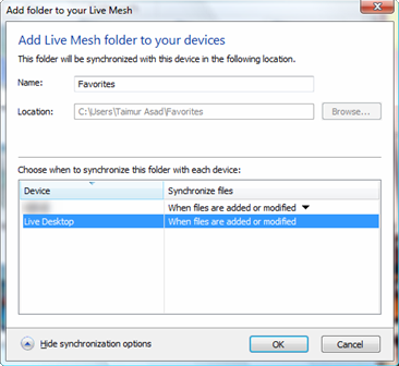 add folder to your live mesh thumb