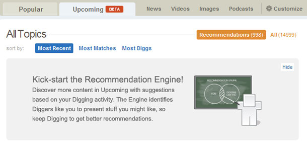 Digg Recommendation Engine Digg Recommendation Engine