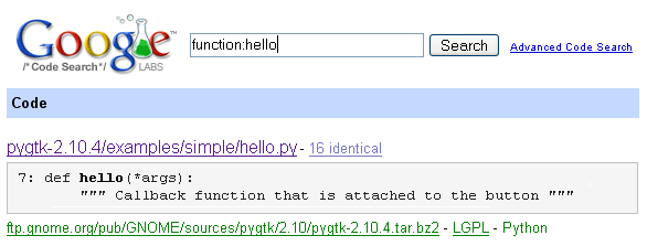 Google Code Search Function Operator Google Code Search Function Operator