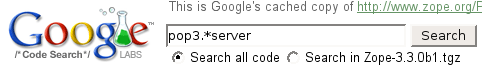 Google Code Search in Google Code Search in