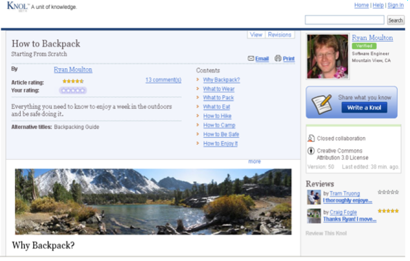 Google Knol Article Google Knol Article