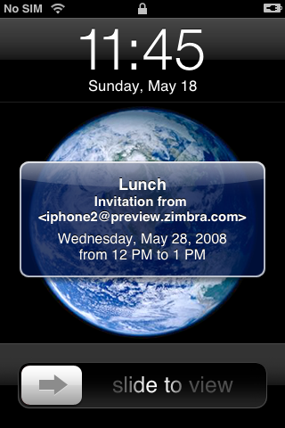 iPhone Zimbra