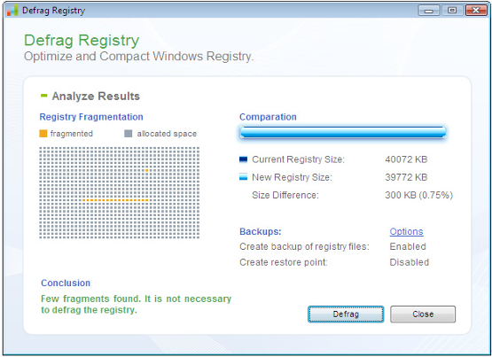 Quicksys Defrag Optimize Registry