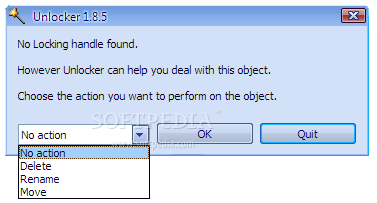 Unlocker Pilih Aksi Unlocker Select Action