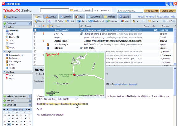 Yahoo  Zimbra Desktop