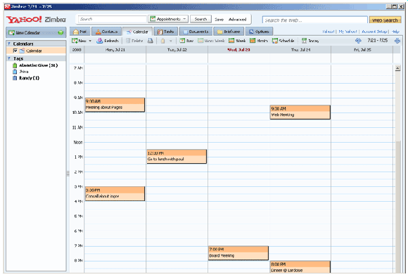 Yahoo  Zimbra Desktop
