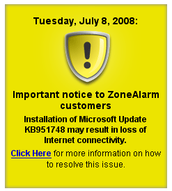 Zonealarm Internet Connectivity Lost ZoneAlarm Internet Connectivity Lost