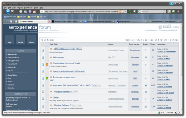 Longhorn Firefox 3 Theme