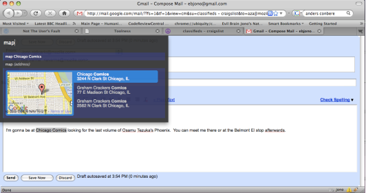 Mozilla Labs Ubiquity Insert Map Feature