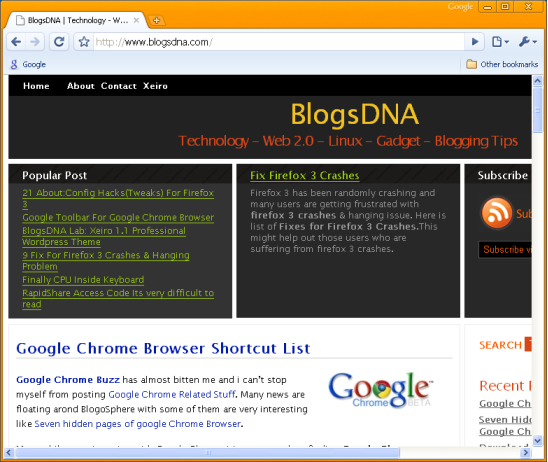 Google Chrome Orange Theme Google Chrome Orange Theme