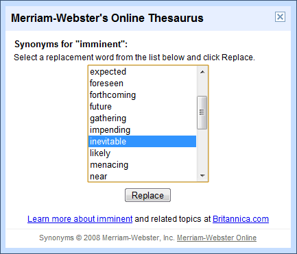 Google Docs Thesaurus Google Docs Thesaurus