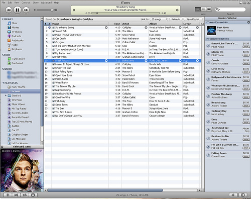 Genious barra lateral de iTunes 8 iTunes 8 Genious Sidebar