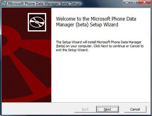 Microsoft Phone Data Manager Microsoft Phone Data Manager