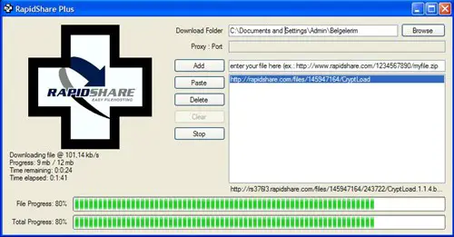 Rapidshare Download managers (Rapidshare Plusv4.0 and Rapid Downloader)