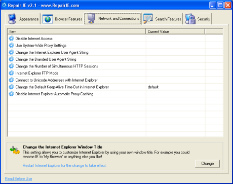 Repair IE Network and Connection Repair IE Network and Connection