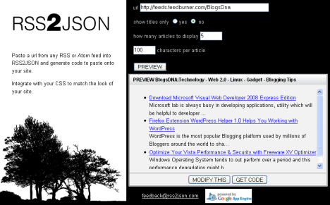 RSS2JSON RSS2JSON