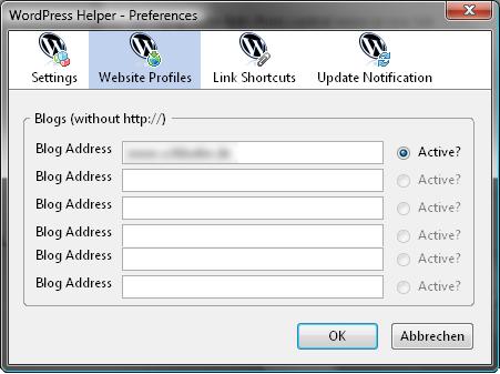 WordPress Helper Settings WordPress Helper Settings