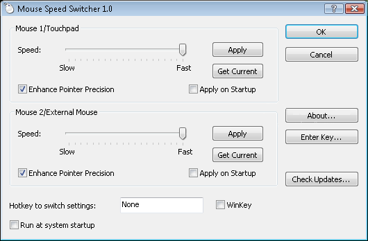 Mouse Speed Switcher 1.0.1 Mouse Speed Switcher 1.0.1