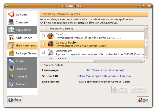 Ubuntu Tweak Ajouter Apps Ubuntu Tweak Add Apps