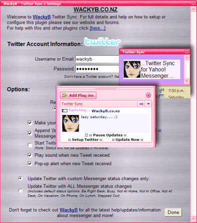 WackyB Twitter Sync WackyB Twitter Sync