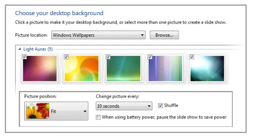 Desktop Wallpaper Windows Vista. Windows 7 Desktop Slideshow