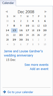 Windows Live Toolbar Calendar Windows Live Toolbar Calendar