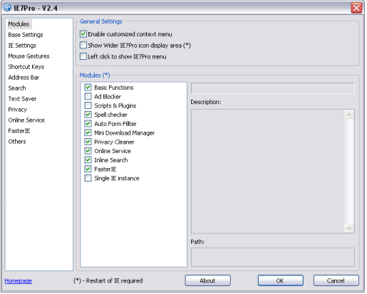 IE7Pro add-on pour Internet Explorer 7 IE7Pro Add-on For Internet Explorer 7