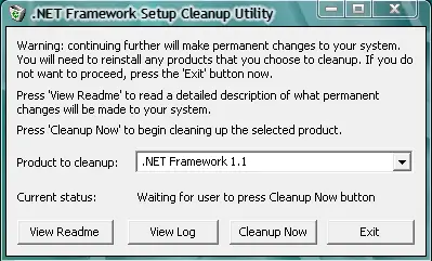 .Net Framework Cleanup Utility