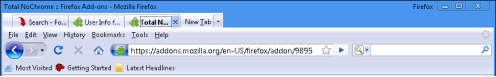 Total NoChrome Firefox Extension Total NoChrome Firefox Extension