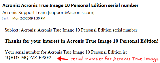 Acronis True Image Personal