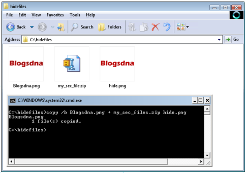 Masquer les fichiers zip dans l'image Hide zip file inside image