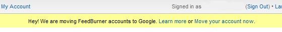 Déplacez Feedburner à Google Move Feedburner to Google