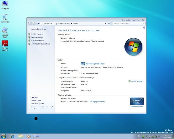 Windows 7 Build 7022