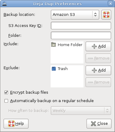 Deja Dup programme de sauvegarde pour Linux Deja Dup Backup Program for Linux