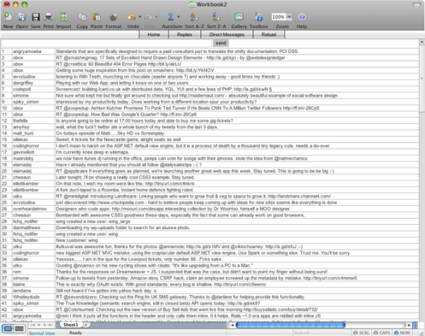 OSX Spreadtweets Twitter Client