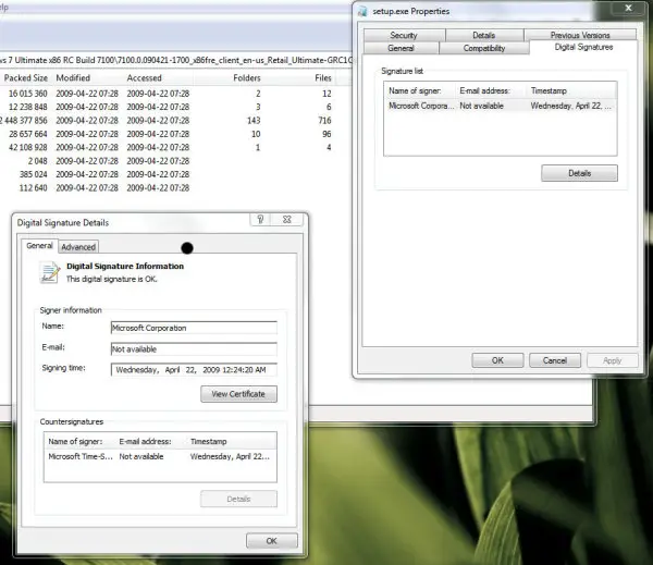 Windows 7 Rc Build 7100 Digital Signature Verified