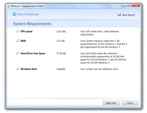 Windows Vista Upgrade Advisor 64bit Checker