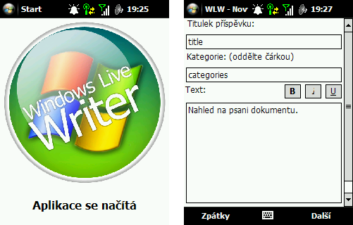 Windows Live Writer pour Windows Mobile Windows Live Writer for Windows Mobile