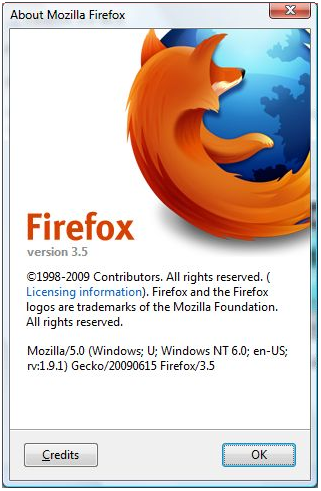 Firefox 3,5 RC1 Firefox 3.5 RC1