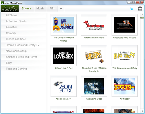 Joost Media Player Joost Media Player