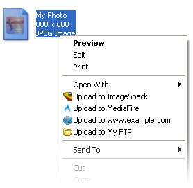 Right Click Context Menu for Uploading Files Right Click Context Menu for Uploading Files