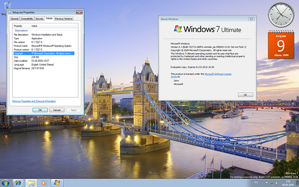 Windows 7 build 7227 Windows 7 build 7227
